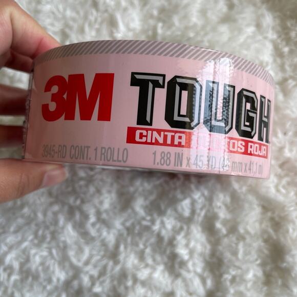 3M Tough 1.88 in x 55 Yards Tough Red Duct Tape Roll Multi-Use NEW - Picture 2 of 6